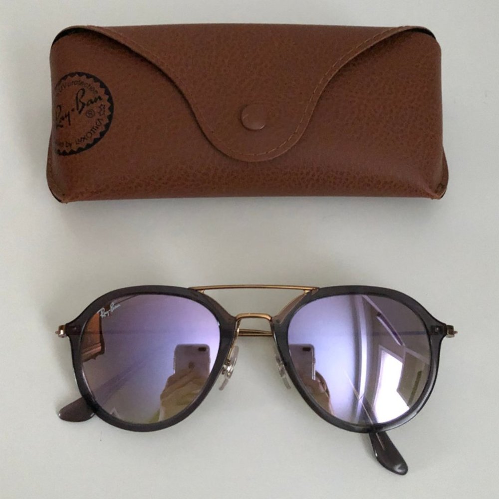 RayBan RB4253 623-77X Shiny Gray Lilac Flash Grad